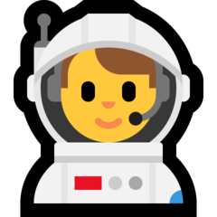 Emoji Astronot Pria Microsoft