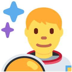 Emoji Astronot Pria Twitter