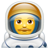 Emoji Astronot Pria WhatsApp
