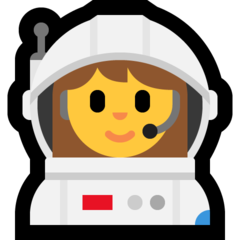 Emoji Astronot Wanita Microsoft