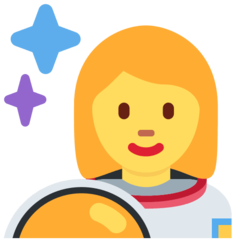 Emoji Astronot Wanita Twitter