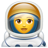 Emoji Astronot Wanita WhatsApp
