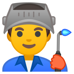 Emoji Buruh Pabrik Pria Google