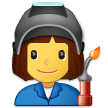 Emoji Buruh Pabrik Wanita Samsung