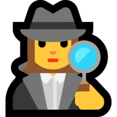 Emoji Detektif Wanita Microsoft