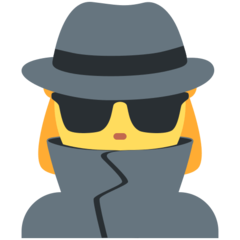 Emoji Detektif Wanita Twitter