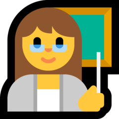 Emoji Guru Wanita Microsoft