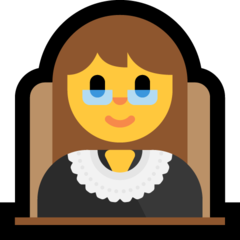 Emoji Hakim Wanita Microsoft