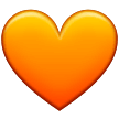 Emoji Hati Jingga Samsung