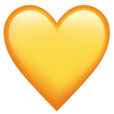 Emoji Hati Kuning Apple
