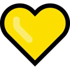 Emoji Hati Kuning Microsoft