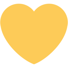 Emoji Hati Kuning Twitter