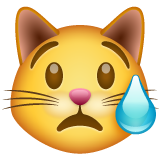 Emoji Kucing Menangis WhatsApp