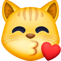 Emoji Kucing Mencium Facebook