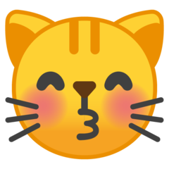 Emoji Kucing Mencium Google
