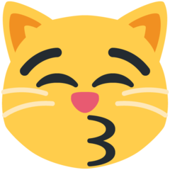 Emoji Kucing Mencium Twitter