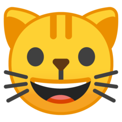Emoji Kucing Menyeringai Google