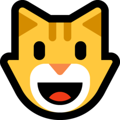 Emoji Kucing Menyeringai Microsoft