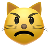 Emoji Kucing Merengus Apple