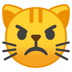 Emoji Kucing Merengus Google