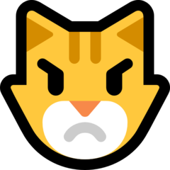 Emoji Kucing Merengus Microsoft