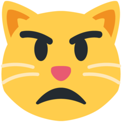 Emoji Kucing Merengus Twitter