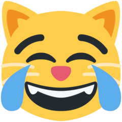 Emoji Kucing dengan Air Mata Kebahagiaan Twitter