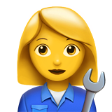Emoji Mekanik Wanita Apple