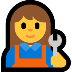 Emoji Mekanik Wanita Microsoft