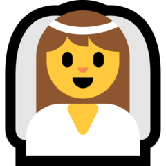 Emoji Mempelai Wanita Berkerudung Microsoft