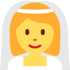 Emoji Mempelai Wanita Berkerudung Twitter