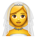 Emoji Mempelai Wanita Berkerudung WhatsApp
