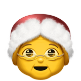 Emoji Nyonya Claus Apple