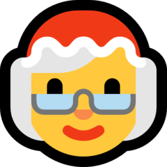 Emoji Nyonya Claus Microsoft
