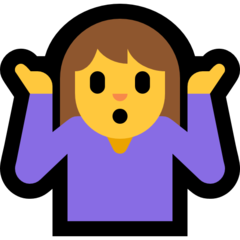 Emoji Orang Mengangkat Bahu Microsoft
