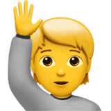 Emoji Orang Mengangkat Tangan Apple