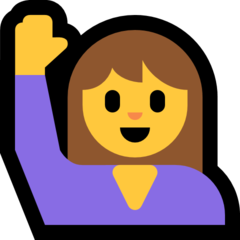 Emoji Orang Mengangkat Tangan Microsoft