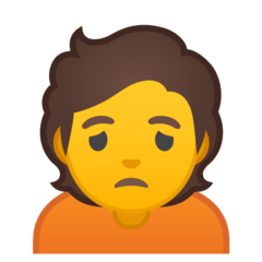 Emoji Orang Mengerutkan Kening Google