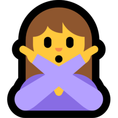 Emoji Orang Mengisyaratkan Tidak Microsoft