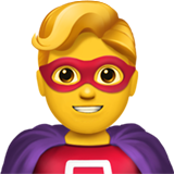Emoji Pahlawan Super Pria Apple