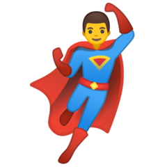 Emoji Pahlawan Super Pria Google