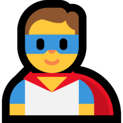 Emoji Pahlawan Super Pria Microsoft