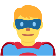 Emoji Pahlawan Super Pria Twitter