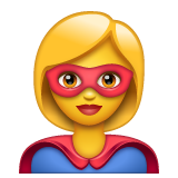 Emoji Pahlawan Super Wanita WhatsApp