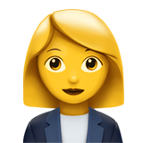 Emoji Pekerja Kantor Wanita Apple