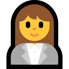 Emoji Pekerja Kantor Wanita Microsoft