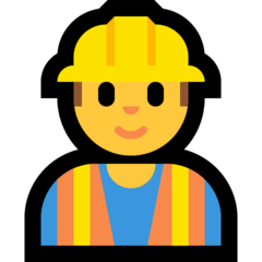 Emoji Pekerja Konstruksi Pria Microsoft