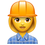 Emoji Pekerja Konstruksi Wanita WhatsApp