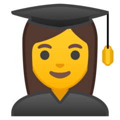 Emoji Pelajar Wanita Google