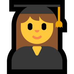 Emoji Pelajar Wanita Microsoft